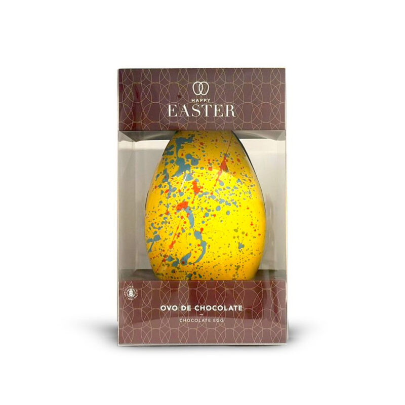 Painted Easter Egg Dark Chocolate Color Red