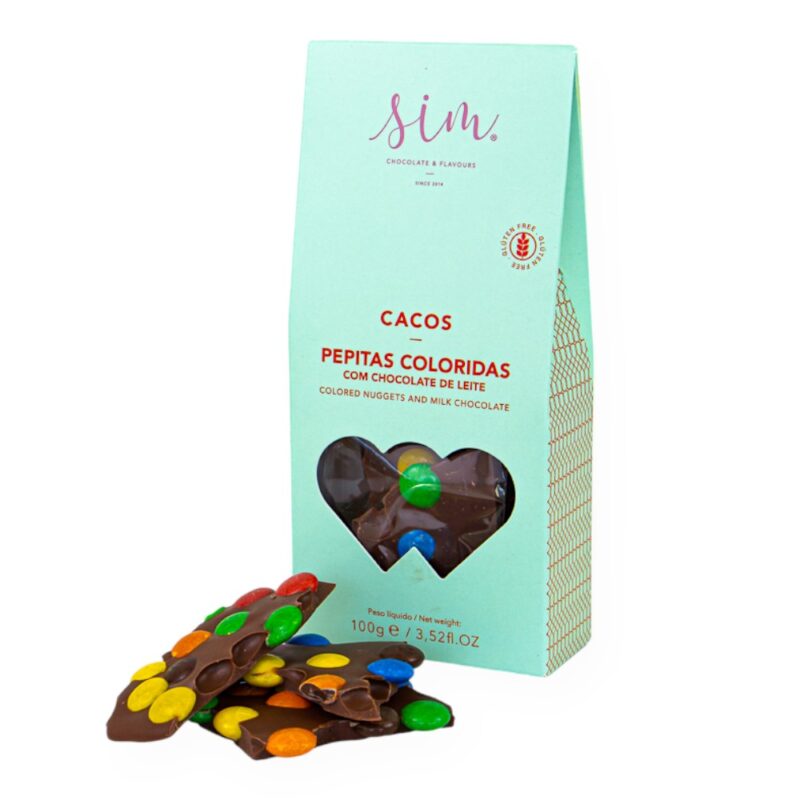 Shards of Colored Nuggets Dark Chocolate Box
