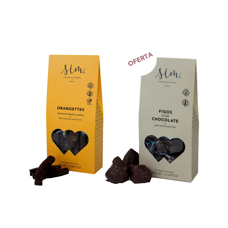 Pack Oferta Orangettes com Chocolate Negro e Figos de Chocolate Pack Oferta Orangettes com Chocolate Negro e Figos de Chocolate