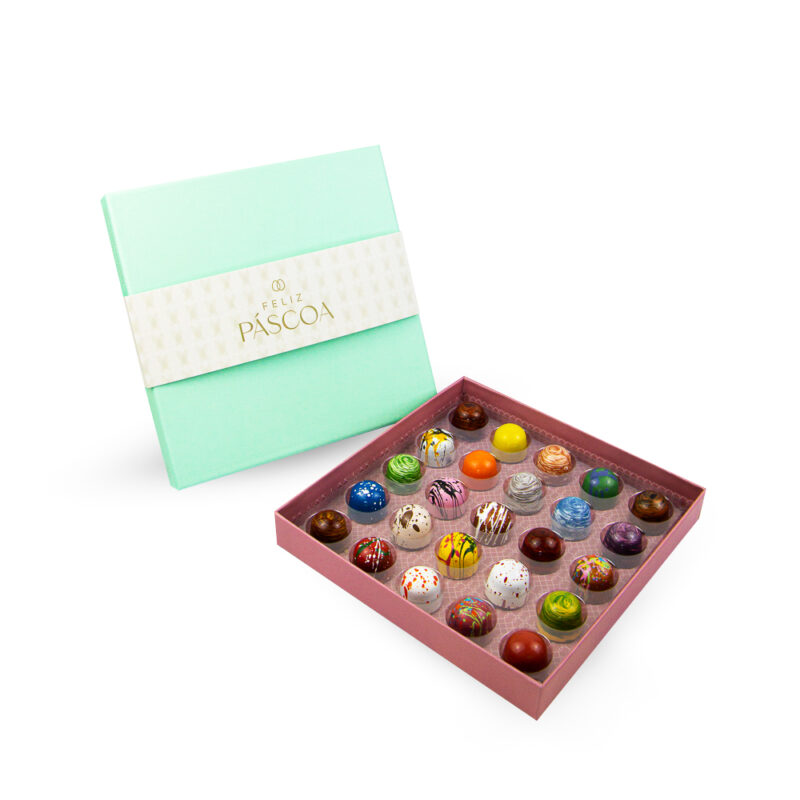 Caixa Feliz Páscoa 25 Bombons