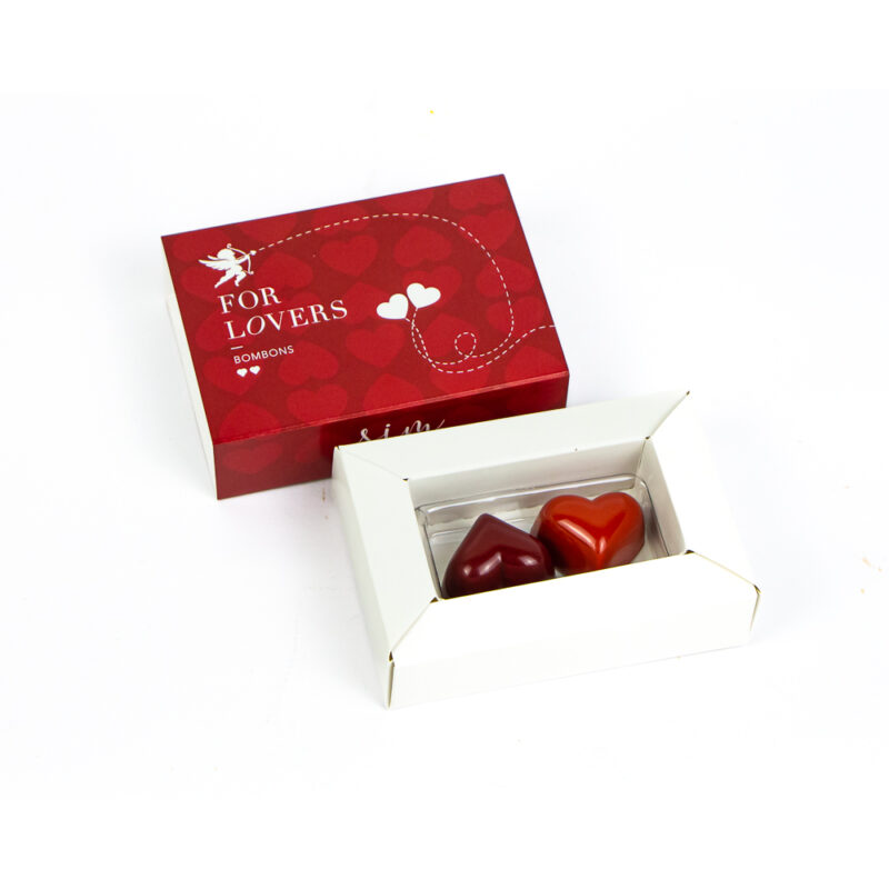 Caja de 2 Corazones Para Enamorados