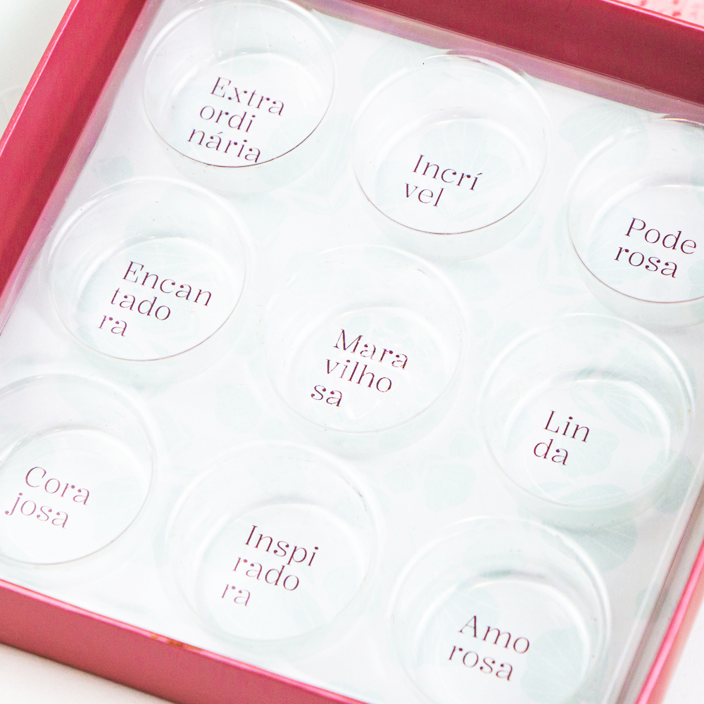 Caixa de 9 Bombons Dia da Mulher Caixa de 9 Bombons Dia da Mulher