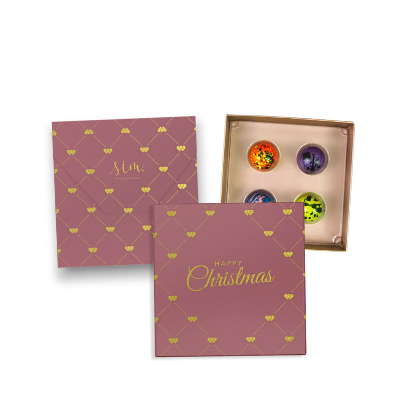 Caixa Envelope Happy Christmas 4 Bombons | Pré Venda