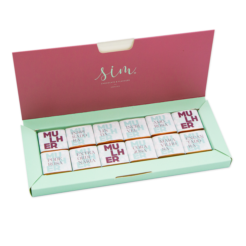 Caixa de 12 Napolitanas Dia da Mulher