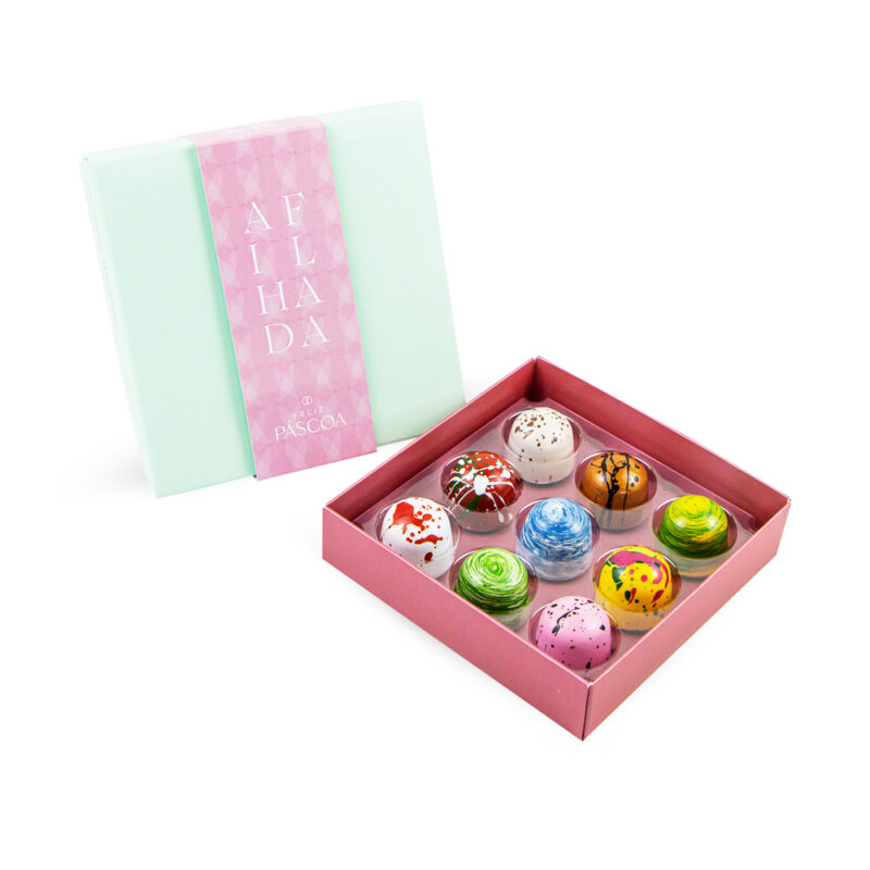 Caixa Feliz Páscoa Afilhada 9 Bombons