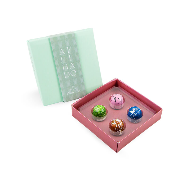 Caixa Feliz Páscoa Afilhado 4 Bombons