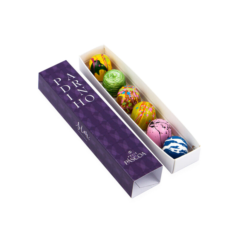 Caixa Feliz Páscoa Padrinho 6 Bombons Caixa Feliz Páscoa Padrinho 6 Bombons