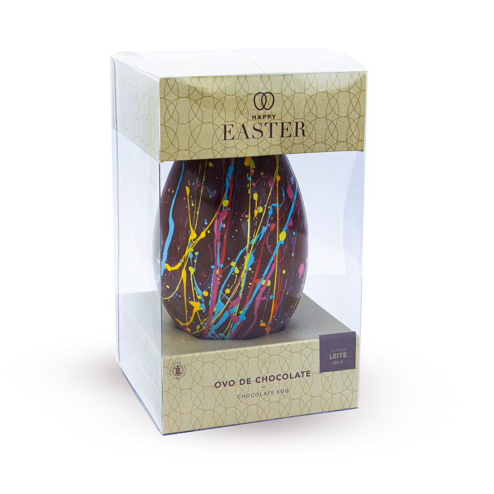 Feliz Páscoa Ovo Pintado de Chocolate de Leite Feliz Páscoa Ovo Pintado de Chocolate de Leite