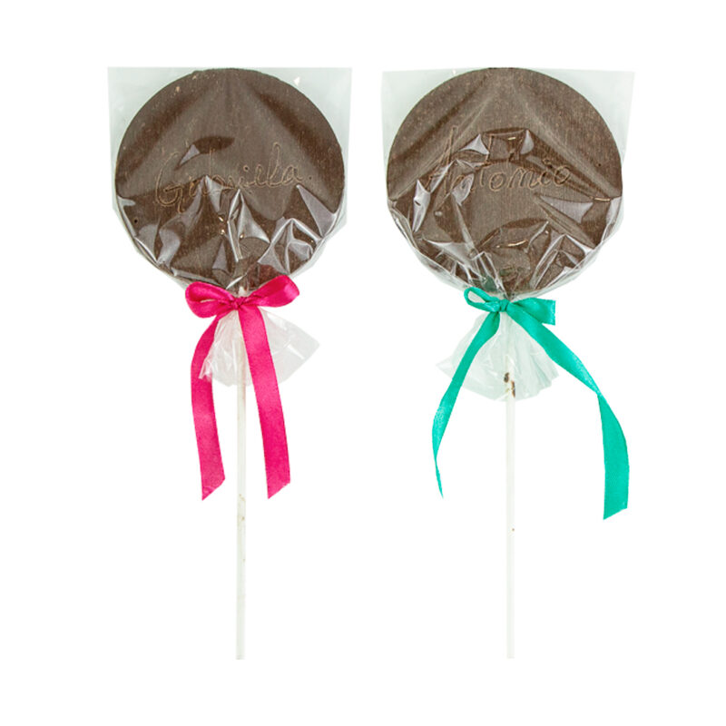 Pirulito de Chocolate de Leite Personalizável