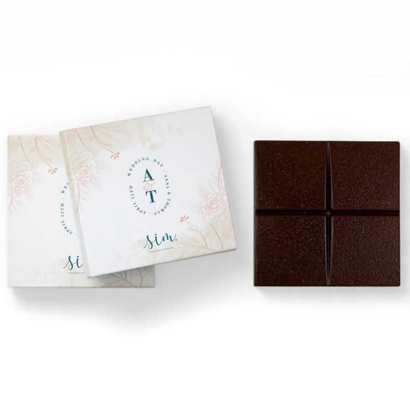 Tablete 40g de Chocolate Negro Personalizada