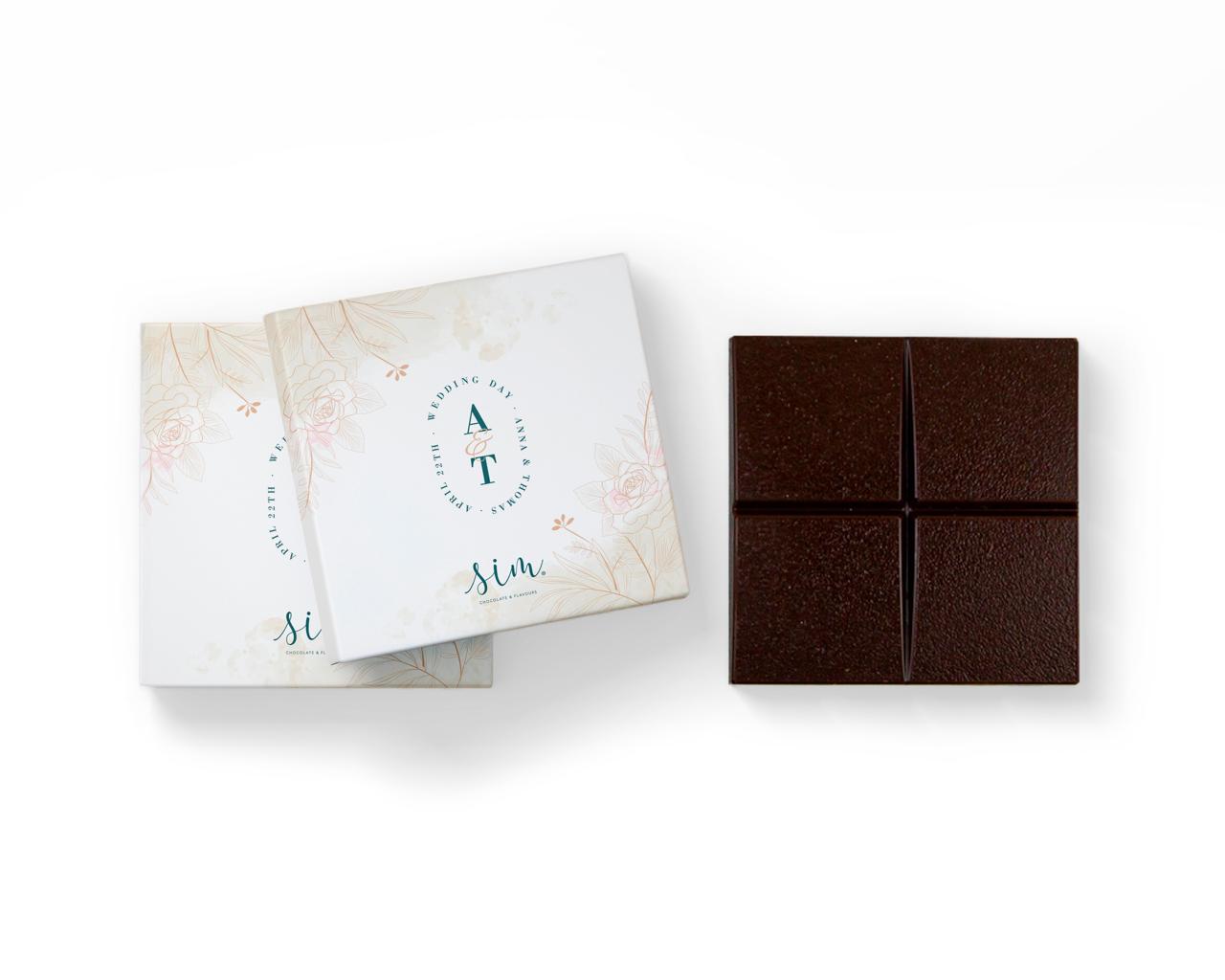Tablete 40g de Chocolate Negro Personalizada Tablete 40g de Chocolate Negro Personalizada