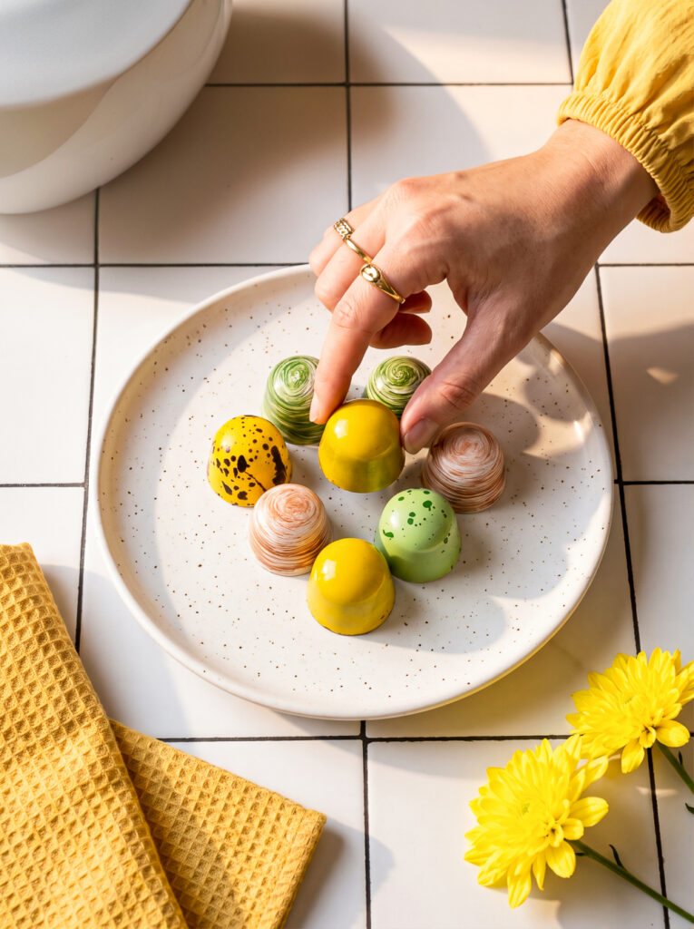 prato com bombons de verão